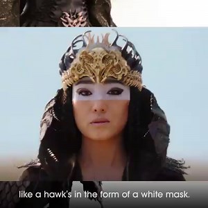 Those bones. The feathers. That perfectly crafted mask. The witch is serving an ENTIRE lewk. ______ #Mulan is streaming this Friday on #DisneyPlus with Premier Access. More info: DisneyPlus.com/Mulan | Freeform