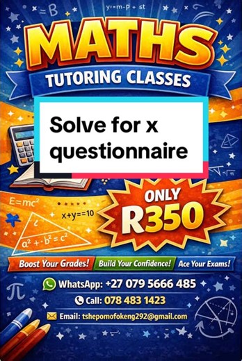 Dm us to join our classes.First 5 people to join wil pay R200 in the first month🔥🙏🏾.#creatorsearchinsights #mathematics #maths #m #math
