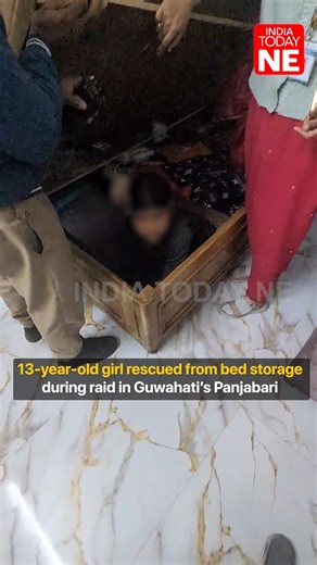 A 13-year-old girl was rescued after being found locked inside a bed storage box during a raid by the District Labour Task Force on Sunday evening. The raid was conducted in the presence of a magistrate at a residence in Juripar. The minor had allegedly been working as a domestic help for the past six years and was reportedly subjected to repeated physical abuse. According to officials, acting on complaints from local residents, the accused woman allegedly hid the child inside the storage box fo