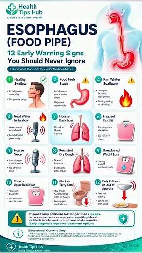 Food Gets Stuck When Swallowing? ⚠️ Early Esophagus Warning Signs