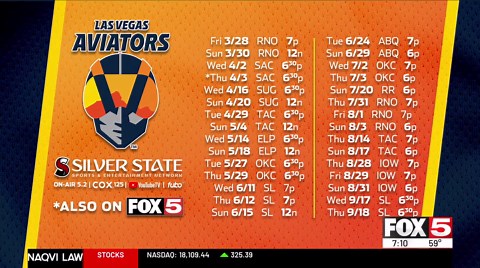 FOX5, Silver State Sports & Entertainment Network to broadcast select Las Vegas Aviators games