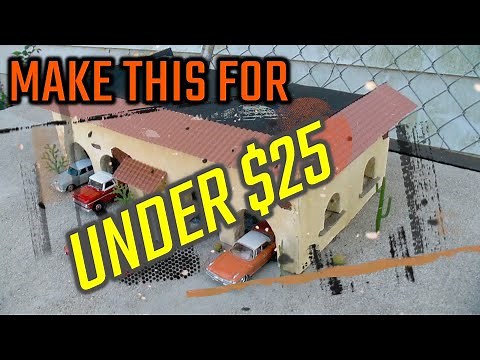 How to: Scratchbuild a scale model garage building diorama!