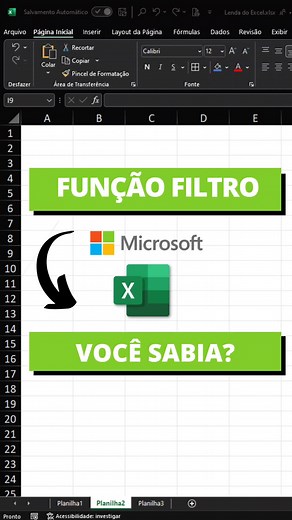 Função FILTRO no Excel!!😲Não sabe? Então fica até o final e aprende, em menos de um minuto!Faça filtro em uma base dados sem modificar a sua estrutura, utilize a função FILTROSalvaCurteComentaCompartilha#excel #planilhas #excelonline #formulas #vba #filtro #funções #excelbasico #excelintermediario #excelavancado #office365 #microsoftexcel #tiktok