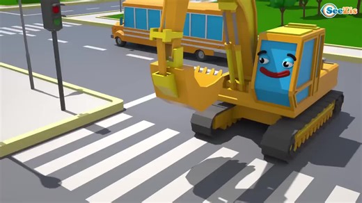 bagger Spaß! 🏗️ Dig, scoop, and dump! Construction time! #TruckAnimation #FYP #KidsCartoon #kinder #baggerfahrer