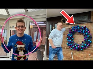 DIY Christmas Wreath With Hula Hoop! - VLOGMAS DAY 14