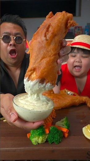 Best Fish and chips Homemade #cooking #shorts