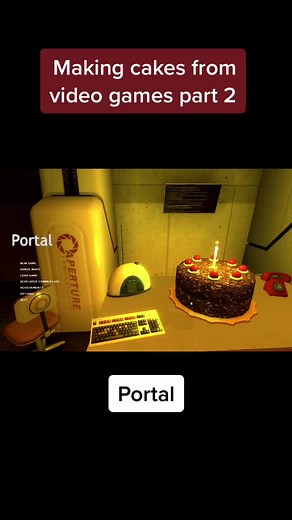 The cake is not a lie#portal#portal2#gaming#baking#fypシ