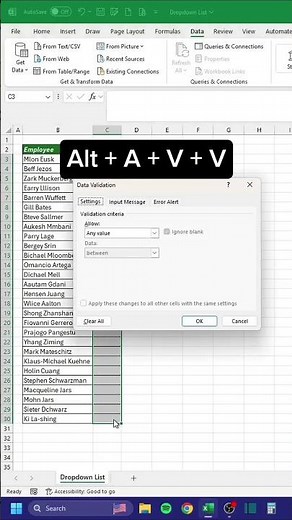 How to make Dropdown Lists in Excel‼️ #excel