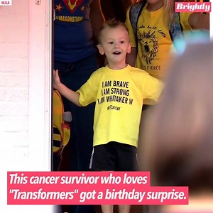 961K views · 7K reactions | Four-year-old cancer survivor gets Bumblebee-themed birthday surprise from community. https://gma.abc/2meCgNt | Good Morning America | Facebook