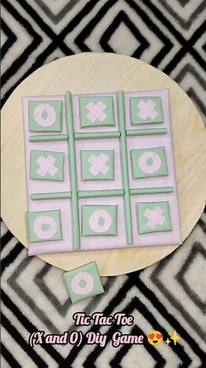 Make your own tic tac Toe (x and 0) game at home | easy to make with cardboard 😍🩷#shorts #tictactoe