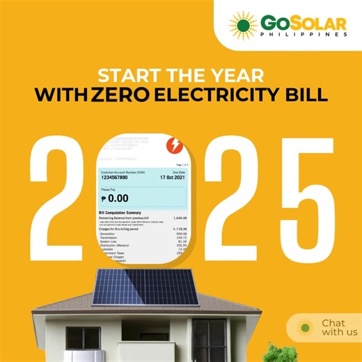 𝐒𝐭𝐚𝐫𝐭 𝐭𝐡𝐞 𝐘𝐞𝐚𝐫 𝐰𝐢𝐭𝐡 𝐙𝐞𝐫𝐨 𝐄𝐥𝐞𝐜𝐭𝐫𝐢𝐜𝐢𝐭𝐲 𝐁𝐢𝐥𝐥𝐬!🏡 2025 is the perfect time to go solar! Say goodbye to high electricity bills and hello to savings with our Rent-To-Own solar power system. With solar, you can have clean, renewable energy powering your home — all while keeping your budget in check. ✅NO DOWN PAYMENT ✅Low monthly payment ✅Free maintenance ✅10 years to pay Message us for a FREE consultation and FREE site visit. 📱0917-704-8936 📱0998-961-0894 📧hello@g