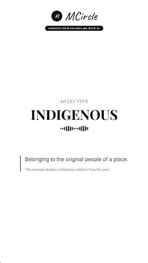 Learn English: What is Indigenous? | Vocabulary Shorts