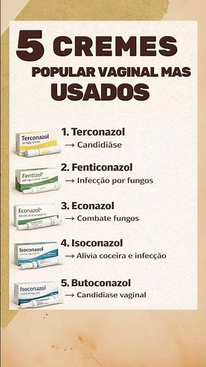 5 CREMES VAGINAIS MAIS USADOS.#shorts