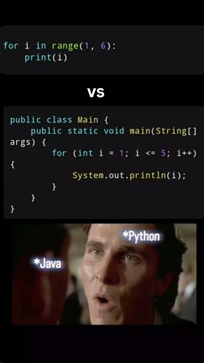 Python Loop 🐍 vs Java Loop ☕ | Same Output, Different Code#programming #techshorts