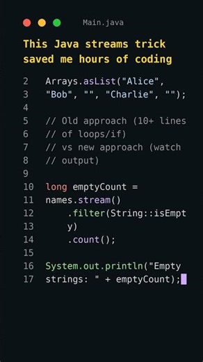 🤯 Java Streams Trick You'll Use Daily #coding #viral #shorts