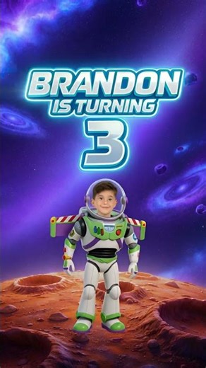 BUZZ SPACE RANGER BIRTHDAY INVITATION 🚀 EPIC VIDEO | WITH YOUR KID’S FACE | TO INFINITY AND BEYOND