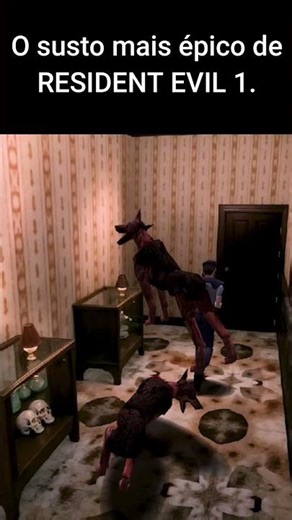 The biggest first scare of Resident Evil 1 from the 90s! #residentevil