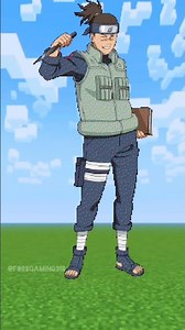 Naruto characters pixel art evolution in Minecraft 🧱🎨