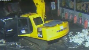 43K views · 49 reactions | CCTV footage of the latest ATM theft in County Londonderry shows the raiders using a digger to remove the machine and drive off with it in just over four minute | Daily Machines | Facebook