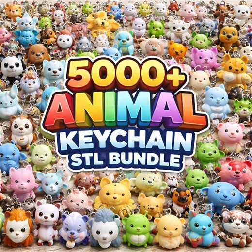 5000  Flexi Keychain STL Bundle, Articulated Animals 3D Printing STL, Animals & Toys Articulated 3D Print Keychain Files Instant Download - Etsy