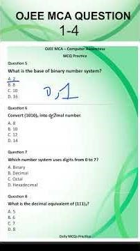 OJEE MCA Syllabus MCQs 🔥 Computer Awareness Practice You Can’t Miss #shortsviral