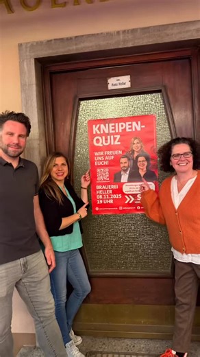 Claudia Belzer on Instagram: "Kneipenquiz Part 1 - Das war ein riesen Spaß heute! 🥳😎🍺 10 Jahre lang bis 2019 hat @claudia_belzer in Herzogenaurach monatlich Kneipenquiz moderiert. Seither wurde sie immer wieder angesprochen, es hat einfach gefehlt. @heinzrudolf71 kam dann auf die Idee es wieder mit Unterstützung der @spdherzogenaurach aufleben zu lassen und hat @benny.vom.rauschenberg ins Orgateam geholt. Und der Auftakt war ein voller Erfolg. Da wir schneller ausgebucht 