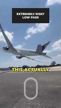 Risky Low Pass: Boeing 777-200LR Converted Freighter Inches From Disaster #shorts