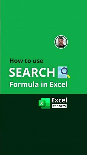 #Shorts | SEARCH Formula in Excel | YouTube Shorts | #Excel Shorts Video 👌👍