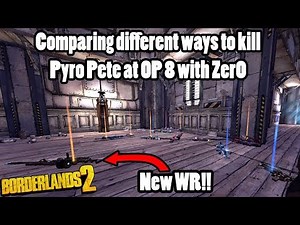 Borderlands 2: Killing Pyro Pete as Zer0 with many different guns, new World Record!
