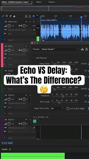 Echo vs Delay: EXPLAINED in 20 Seconds #Shorts