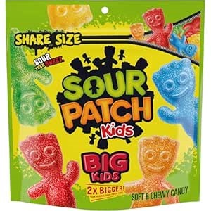 Sour Patch Kids, Big Kids Soft and Chewy Gummy Candy, Share Size, 12 Ounce