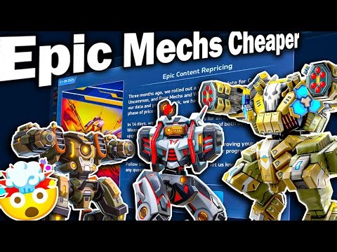 💥 Price Drop Announcement | Mech Arena Epic Mechs & Weapons Getting Cheaper 😱