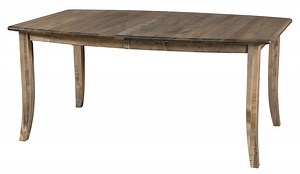 Amish Cool Springs 42" x 66" Brown Maple Wood Leg Dining Table - Quick Ship