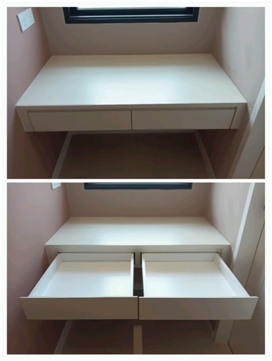 Desk with drawers,using empty spaces in house