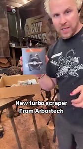 The new ARBORTECH TURBO SCRAPER !! New video coming soon !! With all the textures and how to use it on YouTube . . . . . . . #wood #powertools #carving #woodworking #chainsaw #powercarving | Ryan Cook Carvin