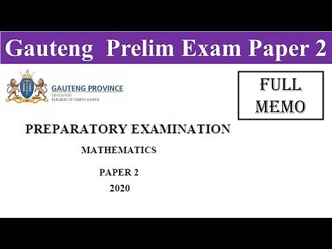 mathematics grade 12 paper 2 2020 Memorandum