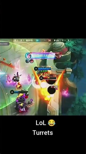 LOL 🤣 turrets damage #mlbbshorts #mobilelegends