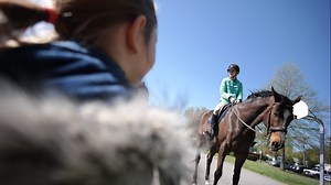 Group of students finds comfort reading to horses