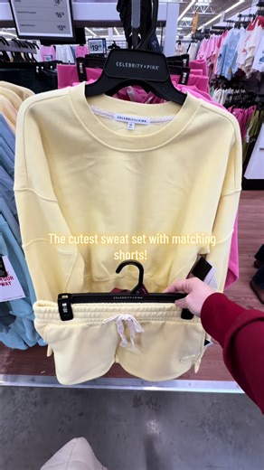 Adorable Yellow and Pink Matching Sweat Sets