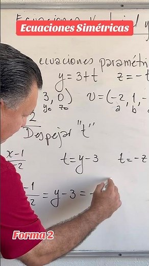 Ecuaciones simétricas de la recta en R3. Forma 2