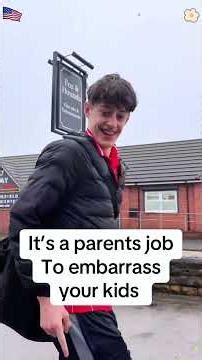 Embarrassing my kid when pick up from school #tiktok #usaprank #reaction #fyp #viral