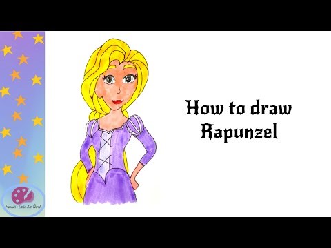 How to draw Rapunzel easy