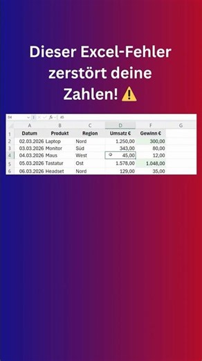 Dieser Excel-Fehler zerstört Sortierungen