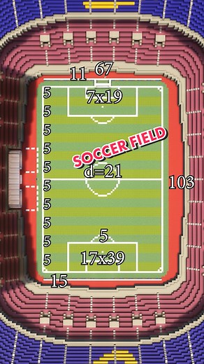 Soccer Field Tutorial ⚽️🏟 #minecraft #minecrafttips #minecrafttutorial