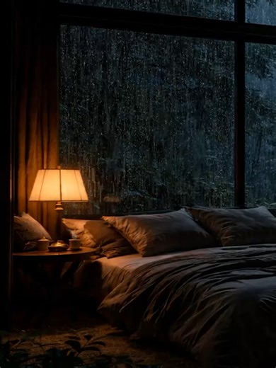 A peaceful quiet room with soft rain falling outside the windows. The gentle movement of the camera slowly pans the room, creating a calm atmosphere perfect for relaxing, resting your mind, or simply enjoying a moment of quie #QuietRoom #RainAmbience #RelaxingVideos #CalmSpace #PeacefulMoments