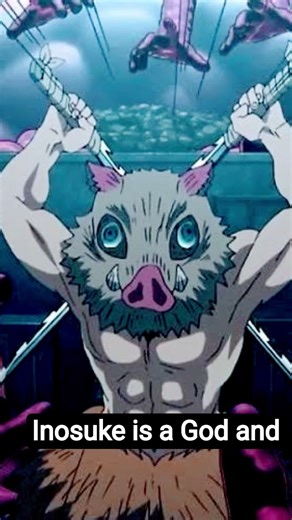 #anime#demon Slayer#inosuke is not in fear he was laughing 😂 when he fall in infinity castle 😂😂