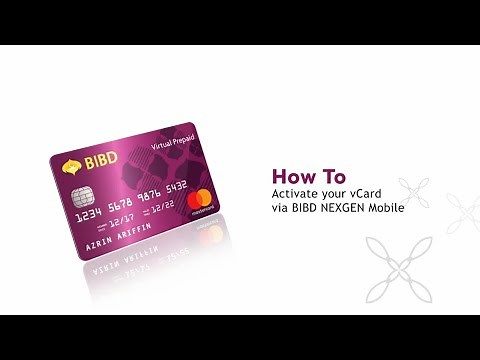 BIBD NEXGEN Wallet: Activate vCard