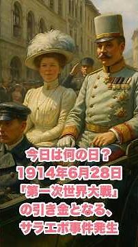 今日は何の日？ 1914年6月28日、「第一次世界大戦」の引き金となる、サラエボ事件発生 #歴史 #戦史 #history