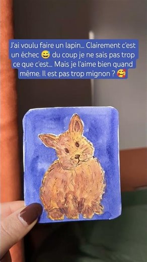 🐇petit lapin à l'aquarelle ?! 😅#watercolor #lapin #aquarelle #drawing #sketching #sketch #animal