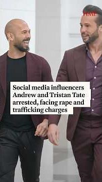 Social media influencers Andrew and Tristan Tate arrested, facing rape and trafficking charges